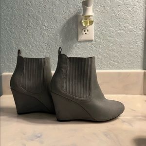 Grey booties brand new size 6.5
